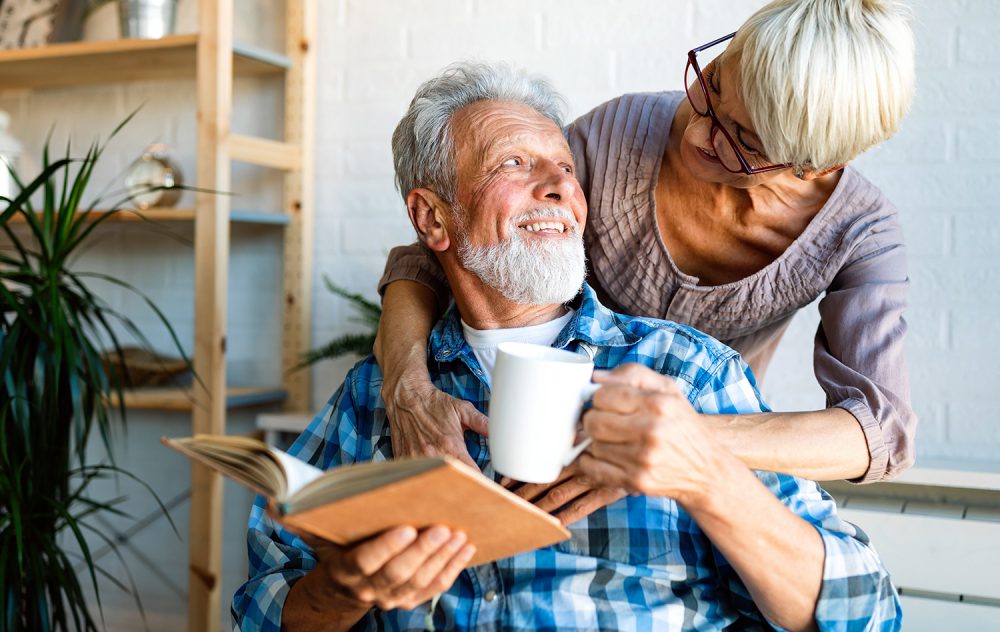 Elderly man and wife